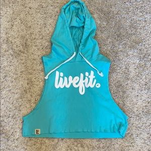 Live Fit. Apparel Wave crop hoodie